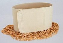Hem-It-In cotton covered elastic core binder shown closed